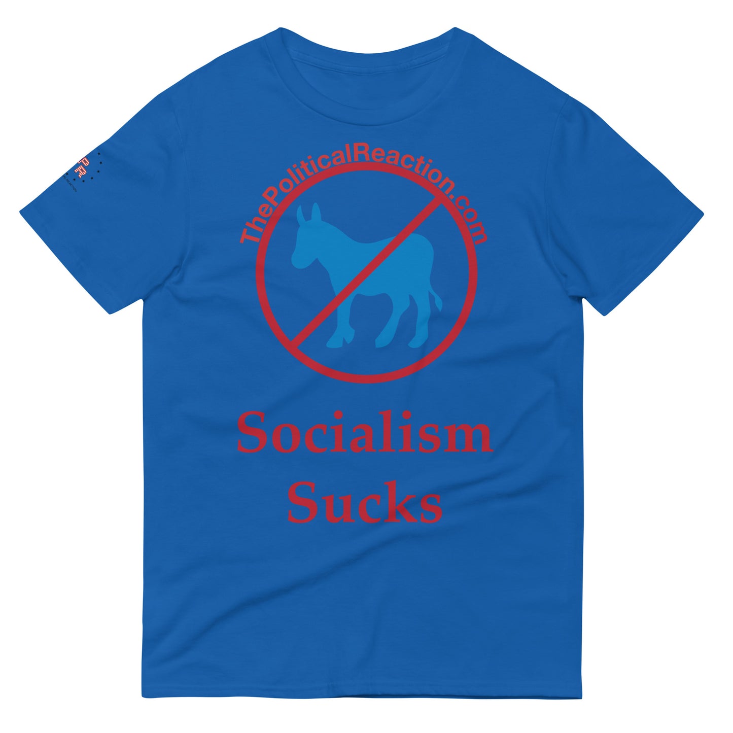 Reaction-Socialism-sucks-bad-donkey-t-shirt-Royal-blue-front