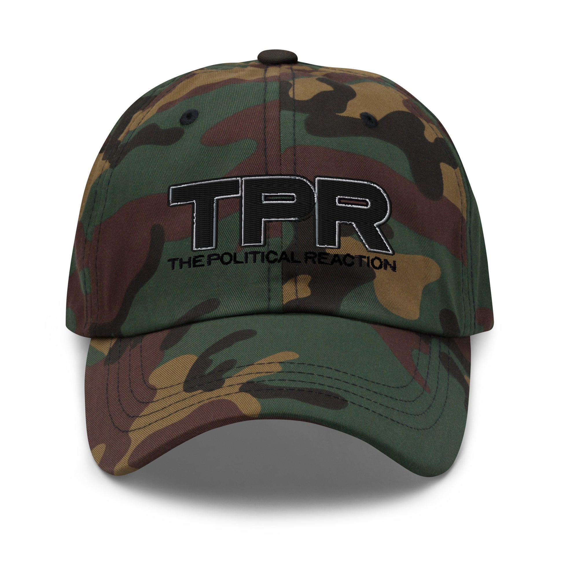 TPR-dad-hat-Green-camo-front