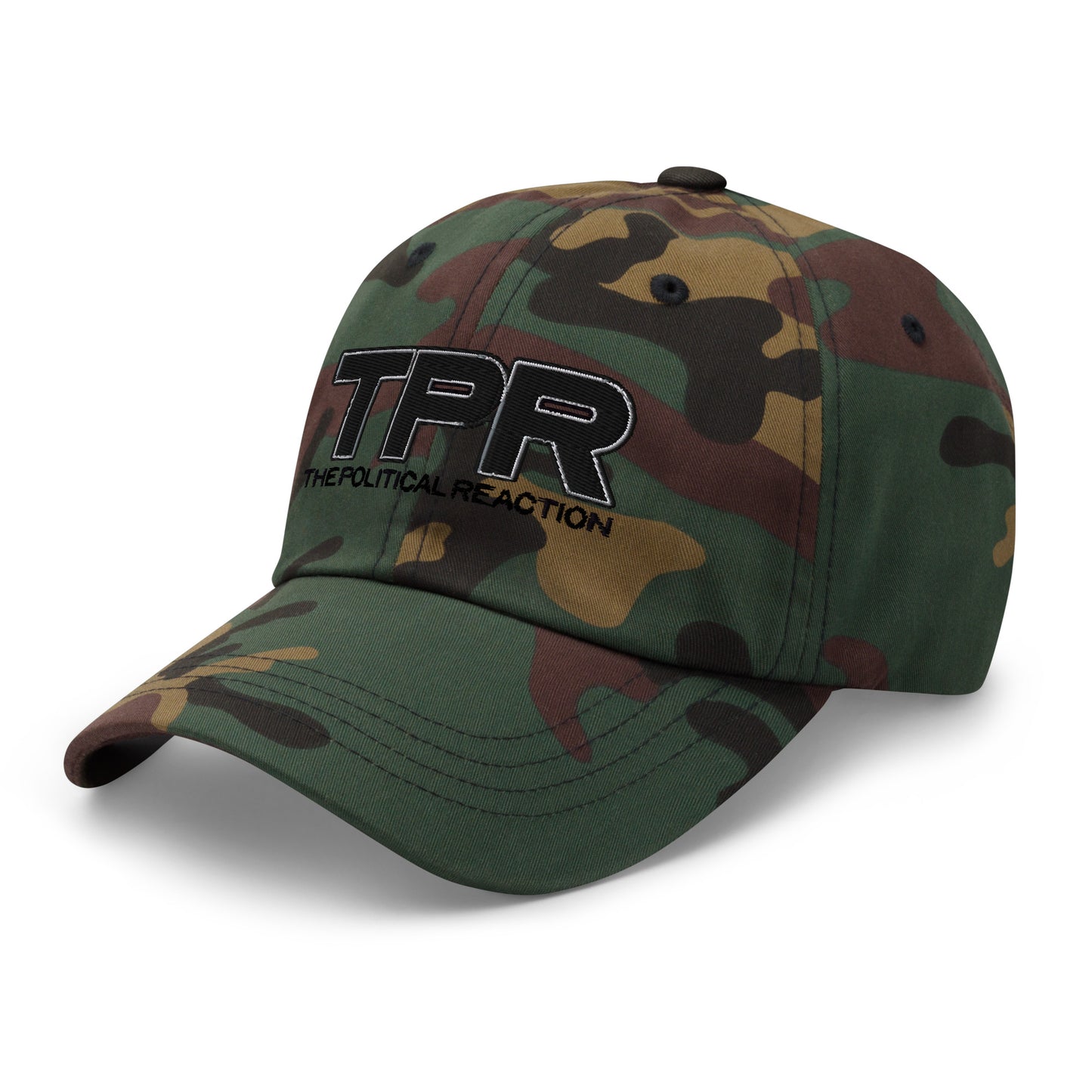 TPR-dad-hat-Green-camo-front