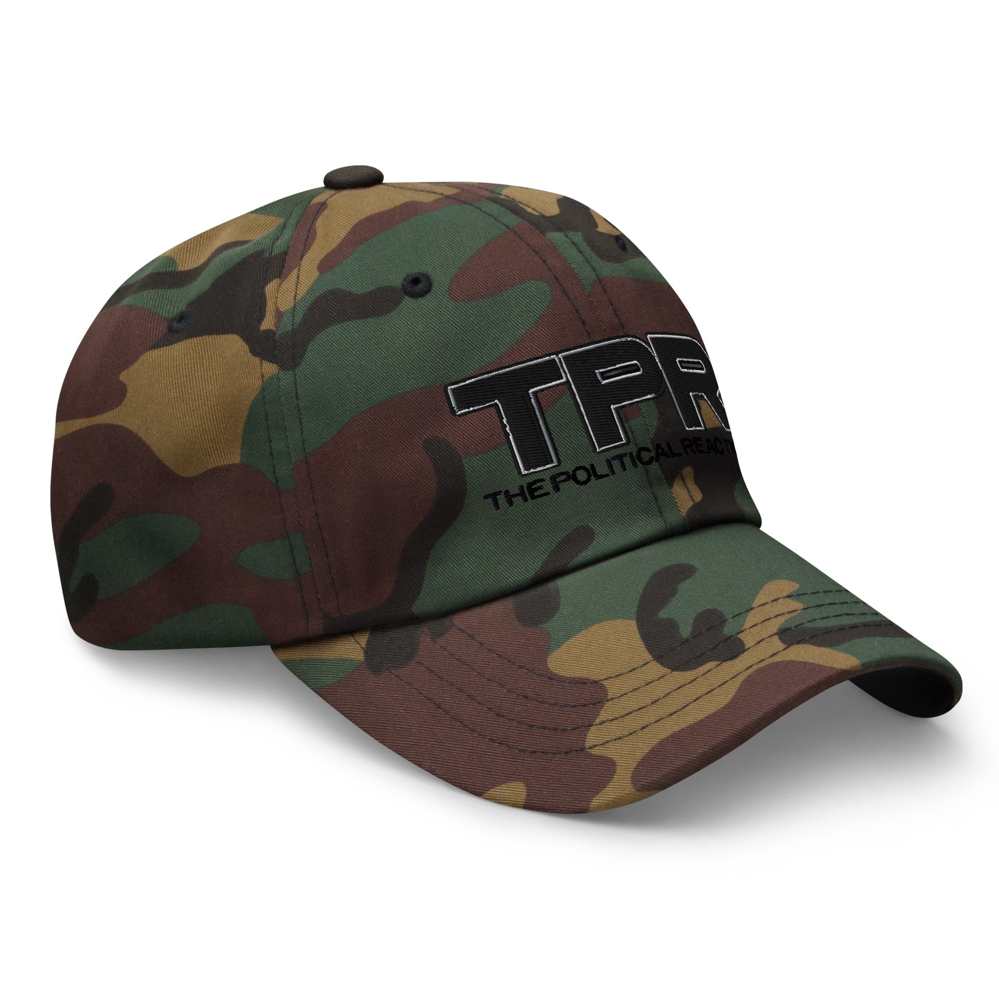 TPR-dad-hat-Green-camo-front