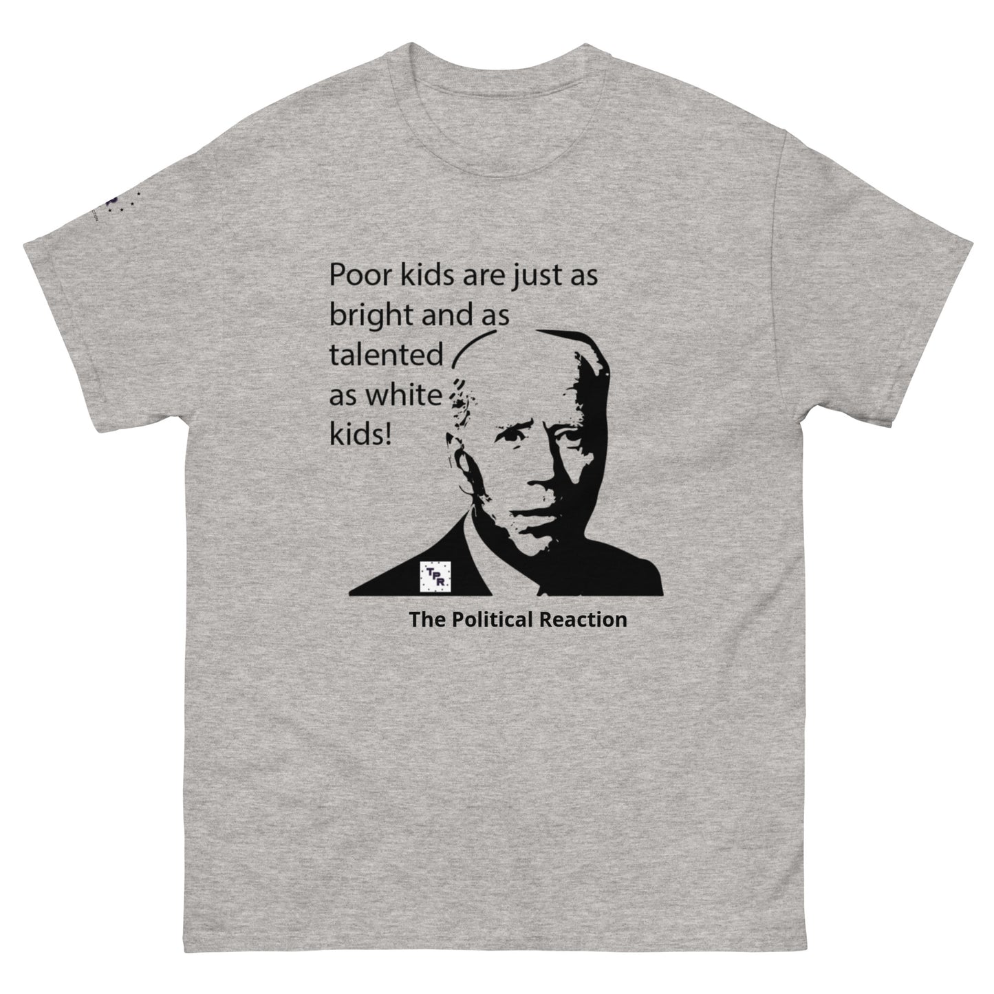 Biden-line-Poor-kids-t-shirt-Grey-front