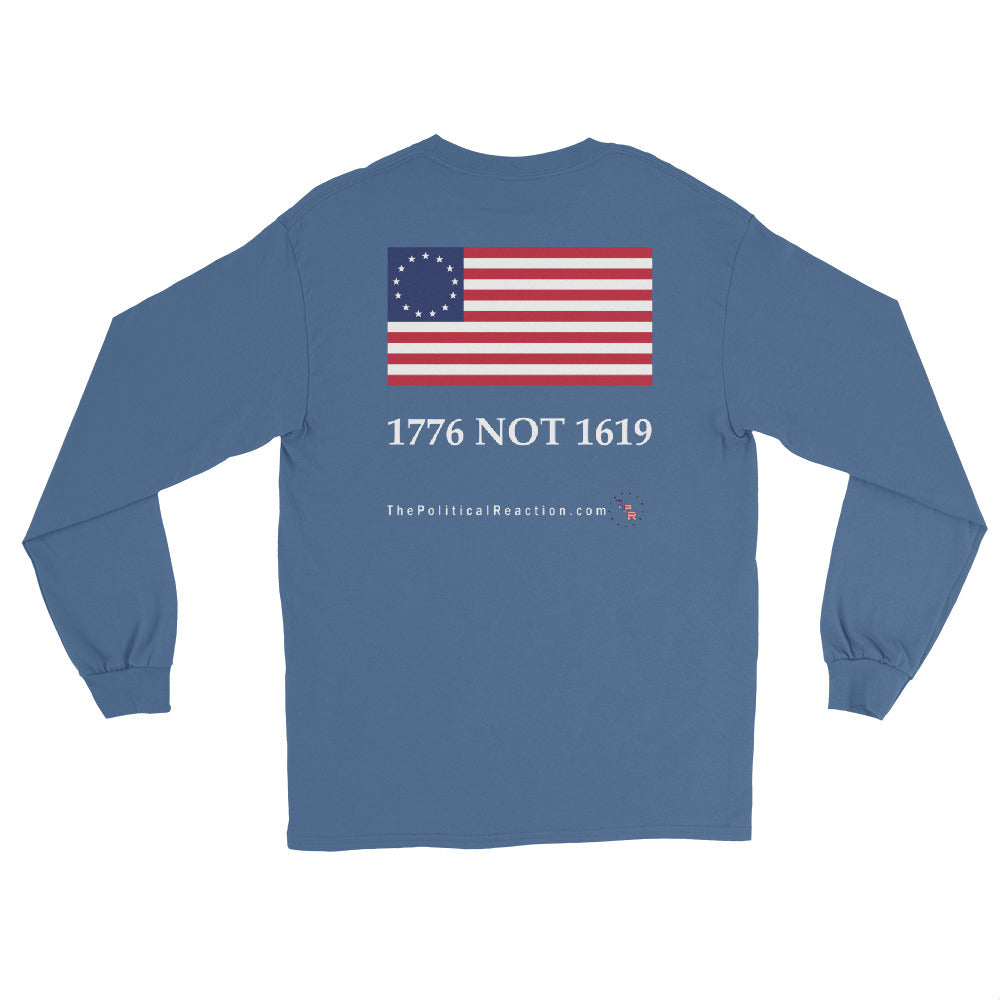 Reaction-1776-not-1619-Longsleeve-shirt-Blue