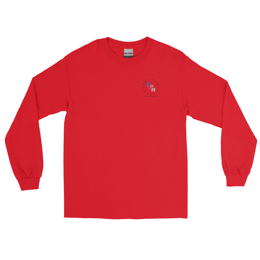 Reaction-1776-not-1619-Longsleeve-shirt-Red-front